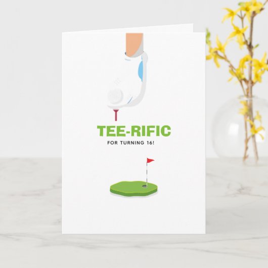 Carte Anniversaire Du Golf À Thème (Fleur jaune)