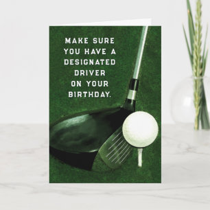 Carte Anniversaire du golf personnalisé