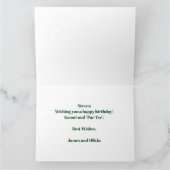 Carte Anniversaire du golf sur mesure (Intérieur)