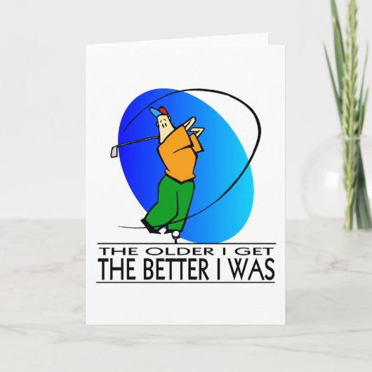 Carte Anniversaire du golfeur (Devant)
