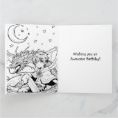 Carte Anniversaire du gros Anime Dragon Boy | Page Coule (Intérieur)