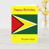 Carte Anniversaire du Guyana (Fleur jaune)