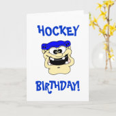 Carte Anniversaire du hockey (Fleur jaune)