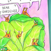 Carte Anniversaire du jardinier par Nicole Janes
