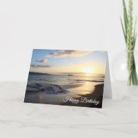Anniversaire du joli coucher de soleil sur la plag