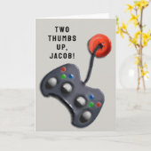 Carte anniversaire du joueur vidéo (Fleur jaune)