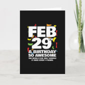 Carte Anniversaire du jour bissextile - Cadeau d'anniver (Devant)