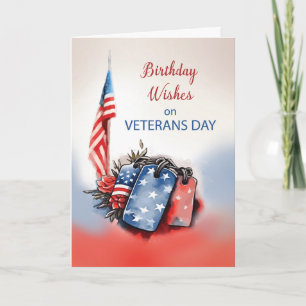 Carte Anniversaire du Jour des Vétérans Chien patriotiqu