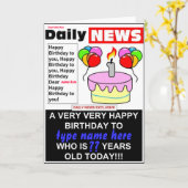 Carte Anniversaire du journal (Fleur jaune)