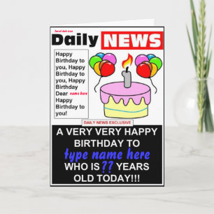 Carte Anniversaire du journal
