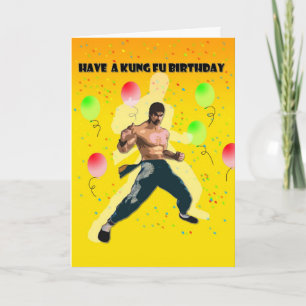 Carte anniversaire du kung fu