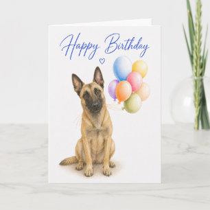 Carte Anniversaire du Malinois Belge