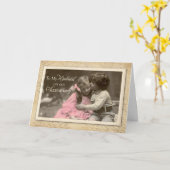 Carte Anniversaire du mari, baiser doux Vintage (Fleur jaune)