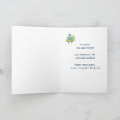 Carte Anniversaire du mari, Parrots romantiques mignons, (Intérieur)