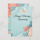 Carte anniversaire du mariage (Devant / Derrière)