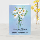 Carte Anniversaire du Mariage de Frère et Soeur en droit (Fleur jaune)