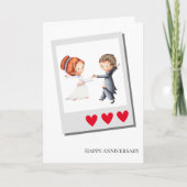 Carte Anniversaire du Mariage de la danse en couple (Devant)