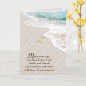 Carte Anniversaire du Mariage de la plage Starfish (Fleur jaune)