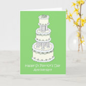 Carte Anniversaire du Mariage de la Saint Patrick (Fleur jaune)