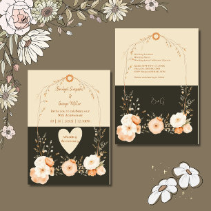 Carte Anniversaire du mariage de la Terre Rustique
