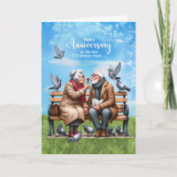 Anniversaire du Mariage du conjoint sur banc