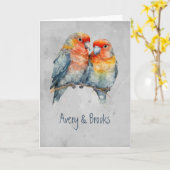 Carte Anniversaire du Mariage Inséparable personnalisé P (Fleur jaune)