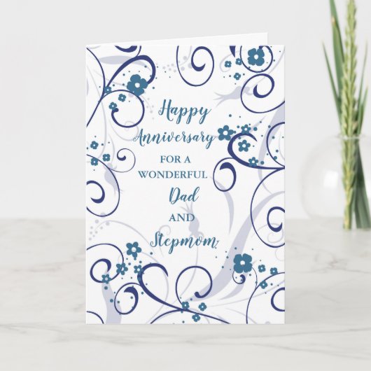 Carte Anniversaire du Mariage papa et StepMom (Devant)