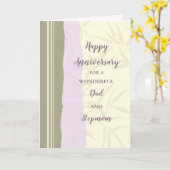 Carte Anniversaire du Mariage papa et StepMom (Fleur jaune)