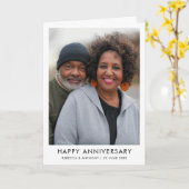 Carte Anniversaire du Mariage photo (Fleur jaune)