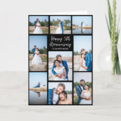 Carte Anniversaire du Mariage romantique Photo Collage n (Devant)