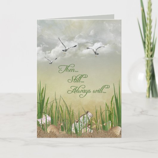 Carte anniversaire du mariage seashell (Devant)