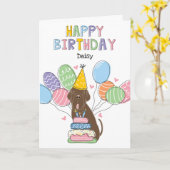 Carte Anniversaire du Mastiff napolitain Brown (Fleur jaune)