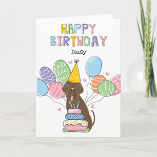Carte Anniversaire du Mastiff napolitain Brown
