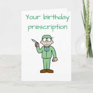 CARTE *ANNIVERSAIRE DU MÉDECIN * DOUBLE DOSE DE PLAISIR
