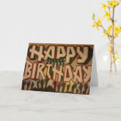 Carte Anniversaire du métal lourd (Fleur jaune)