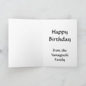 Carte Anniversaire du Monogramme de Yamaguchi (Intérieur)