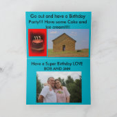 Carte Anniversaire du moulin à vent doré (Intérieur)