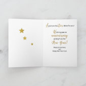 Carte Anniversaire du nouvel an Eve Star Shine Gold (Intérieur)