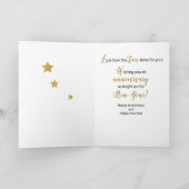 Carte Anniversaire du Nouvel An Star Shine Gold (Intérieur)