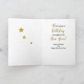 Carte Anniversaire du Nouvel An Star Shine Gold (Intérieur)