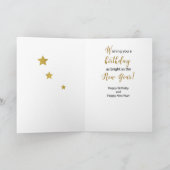 Carte Anniversaire du Nouvel An Star Shine Gold (Intérieur)