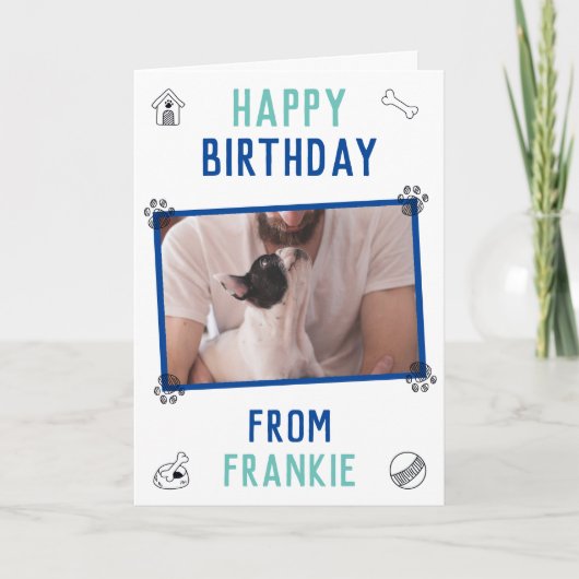 Carte Anniversaire du Papa Bouledogue Français (Devant)