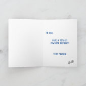 Carte Anniversaire du Papa Bouledogue Français (Intérieur)