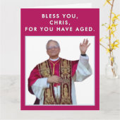Carte Anniversaire du pape Léon (Fleur jaune)