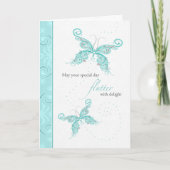 Carte Anniversaire du papillon (Devant)