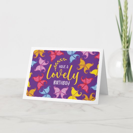 Carte Anniversaire du papillon (Devant)