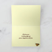 Carte Anniversaire du papillon Monarque (Intérieur)