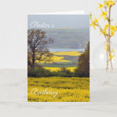 Carte Anniversaire du pasteur (Fleur jaune)