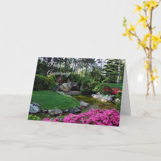 Carte Anniversaire du pasteur (Fleur jaune)