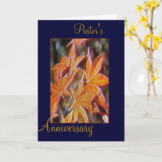 Carte Anniversaire du pasteur (Fleur jaune)